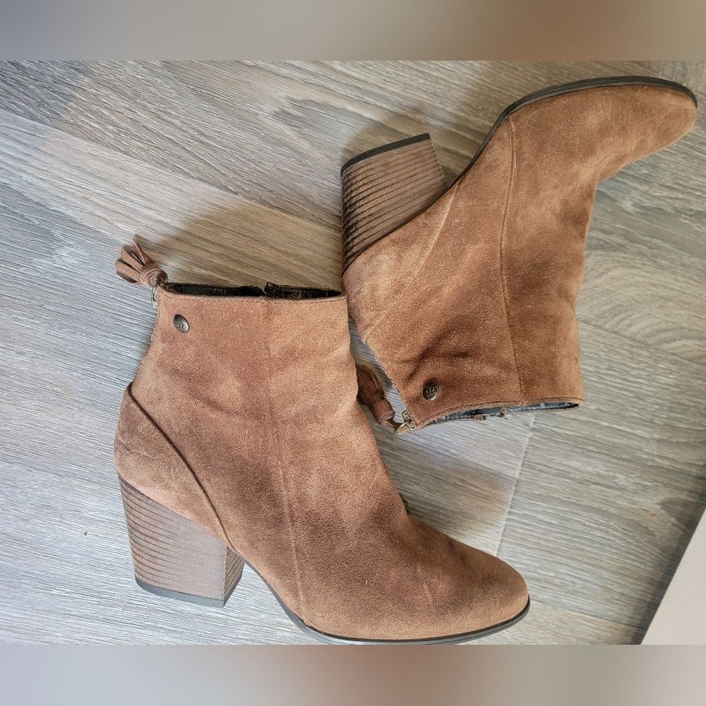 Paul Green Jada Water Resistant Ankle Boot Brown Sude Leather - Picture 5 of 7